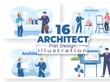 16 Architect or Engineer Illustration