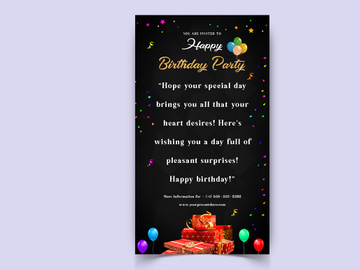 Birthday Party Social Media Post Template