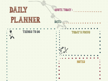 10 page notebook daily planner