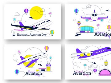 10 National Aviation Day Illustration