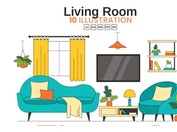 10 Living Room Illustration