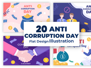 20 Anti Corruption Day Flat Design Illustration