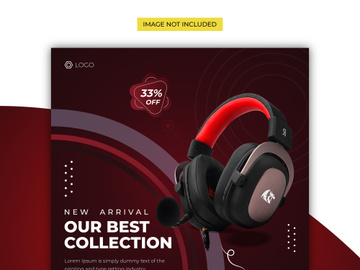New Arrival Headphone Social Media Post Design