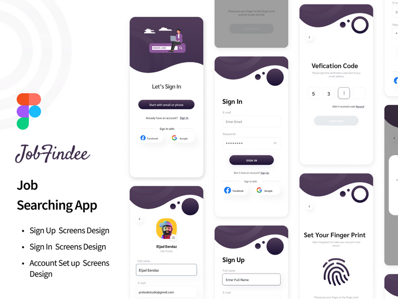JobFindee - Part 2 (Sign In, Sign Up & Account Set up ~ EpicPxls
