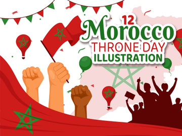 12 Morocco Throne Day Illustration