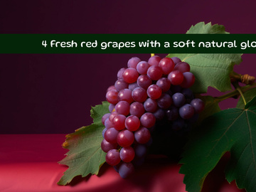 Fresh red grapes with a soft natural glow