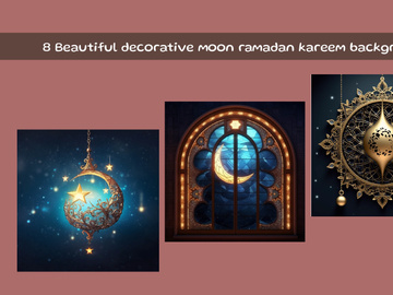 Beautiful decorative moon ramadan kareem background