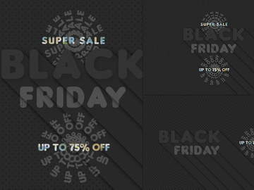 Black Friday Sale Web Banner With Black Background V01