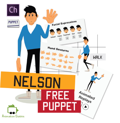 Nelson - Adobe角色动画师的免费木偶(Nelson - Free Puppet for Adobe Character Animator)插图