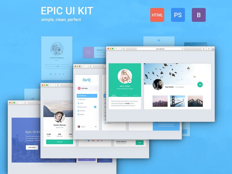 Epic UI Kit + Bootstrap Theme by EpicCoders ~ EpicPxls