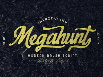 Megahunt - Brush Script Font