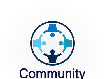 Community Logo Design Template for Teams or Groups.network and social icon design