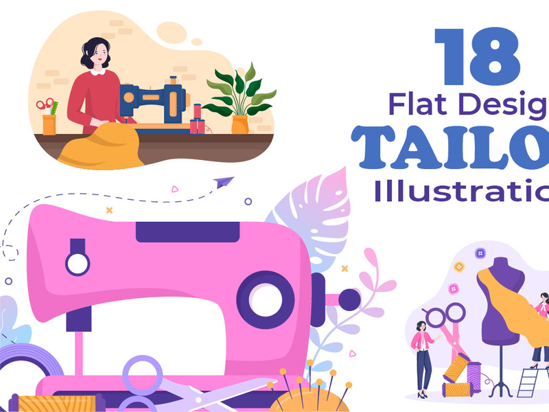18 Tailor or Sewing Background Illustration by denayuneep ~ EpicPxls