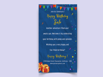 Birthday Party Social Media Post Template