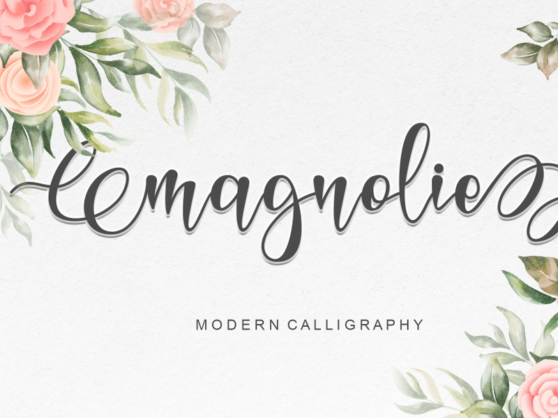 Magnolie - Modern Calligraphy by Ahmad10afandii ~ EpicPxls