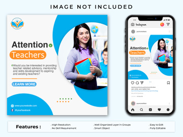 Creative Education Social Media Post Template Premium PSD