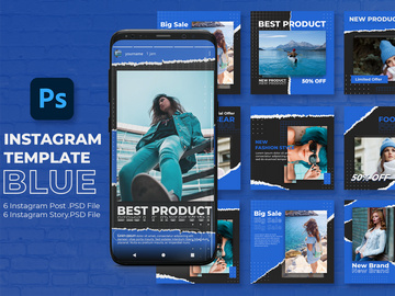 Blue - Instagram Template