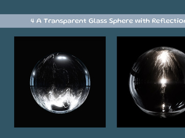 A Transparent Glass Sphere with Reflections