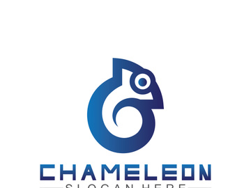 Chameleon logo design template. Vector illustration
