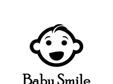Cute Happy Baby Face Smile Logo Template