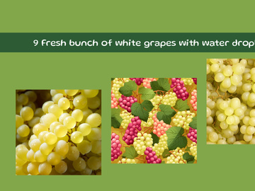 Fresh bunch of grapes with water droplets