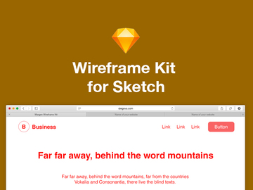 Margen Wireframe Kit for Sketch