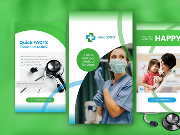 Green color theme Medical Social Media Story Template