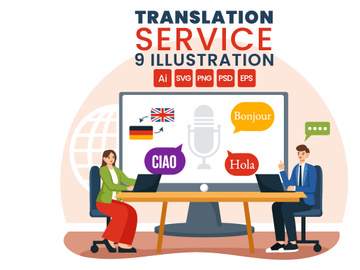 9 Translation Service Illustration