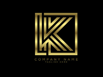 Luxury golden color line letter, Graphic Alphabet Symbol for Corporate Business Identity
