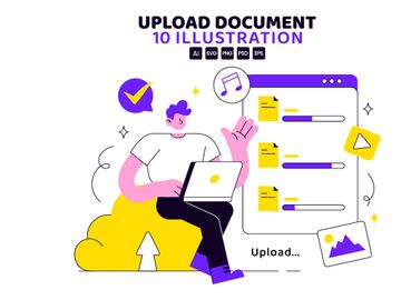 10 Upload Document Illustration