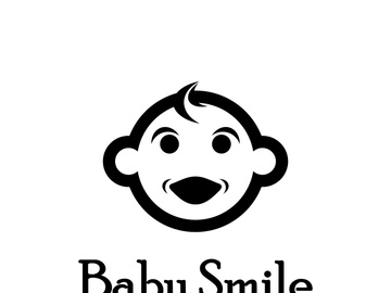Cute Happy Baby Face Smile Logo Template