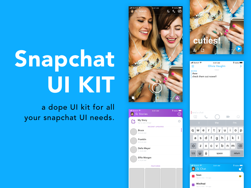 Snap Chat Menu Snapchat UI Kit by Mehvash Fatima ~ EpicPxls
