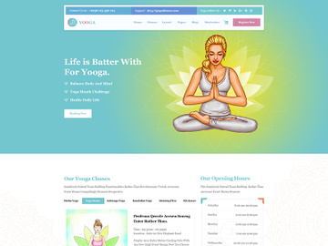 Yoga And Fitness  PSD Template
