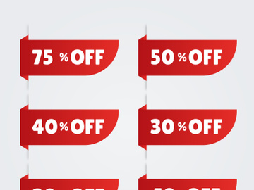 Modern sale stickers and tags collection Free Vector