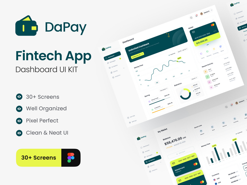 DayPay - Fintech Dashboard UI KIT by Themominpro ~ EpicPxls