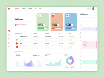 ProManage Dashboard -Light & Dark Themes