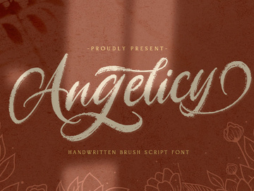 Angelicy - Textured Brush Font