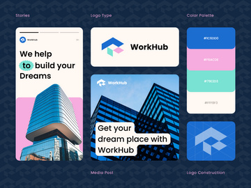 WorkHub Branding: Logo Design, Visual Identity