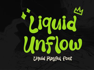 Liquid Unflow | Liquid Playful Font