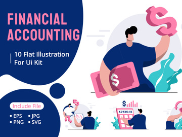 Financial Accounting flat illustration
