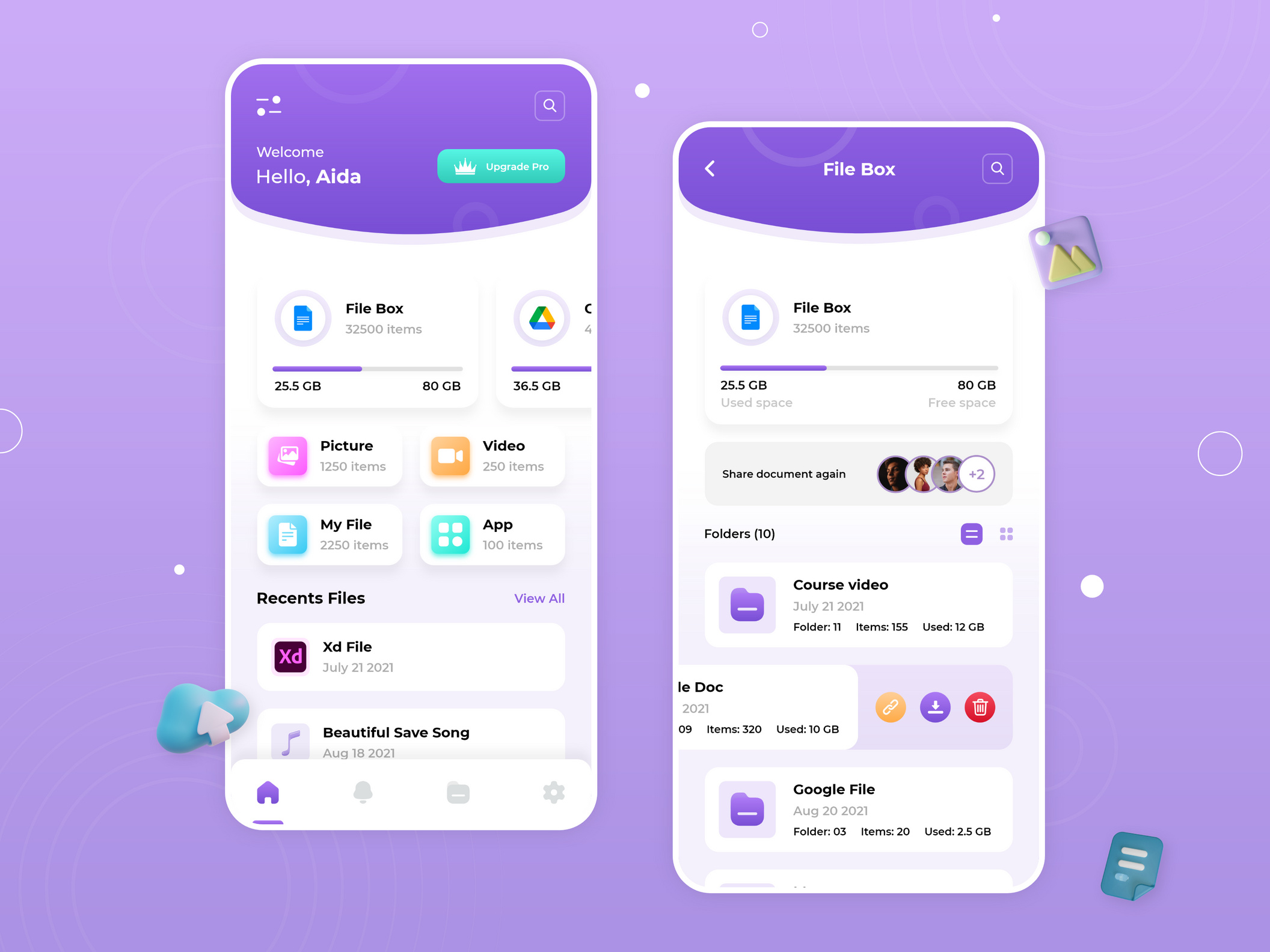 在线云存储应用设计(Online Cloud Storage App Design)插图