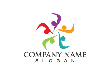 Community Logo Design Template for Teams or Groups.network and social icon design