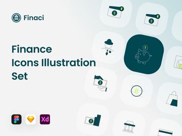 Finaci - Finance Icons Illustration Set