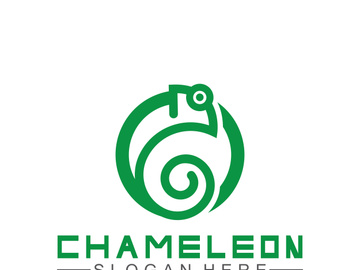 Chameleon logo design template. Vector illustration