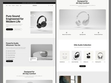 Sonara Audio E-Commerce Website Design | Premium Headphones