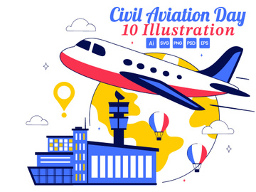 10 International Civil Aviation Day Illustration