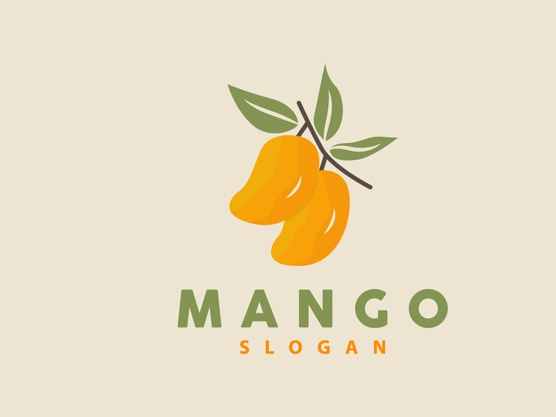 Mango Logo, Fruit Design Simple Minimalist Style by ~ EpicPxls