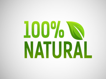 Natural, organic, fresh food vector logo or badge template for product