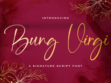 Bung Virgi - Signature Script Font
