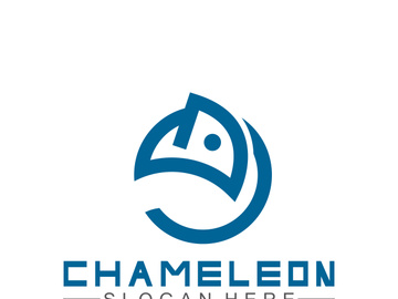 Chameleon logo design template. Vector illustration